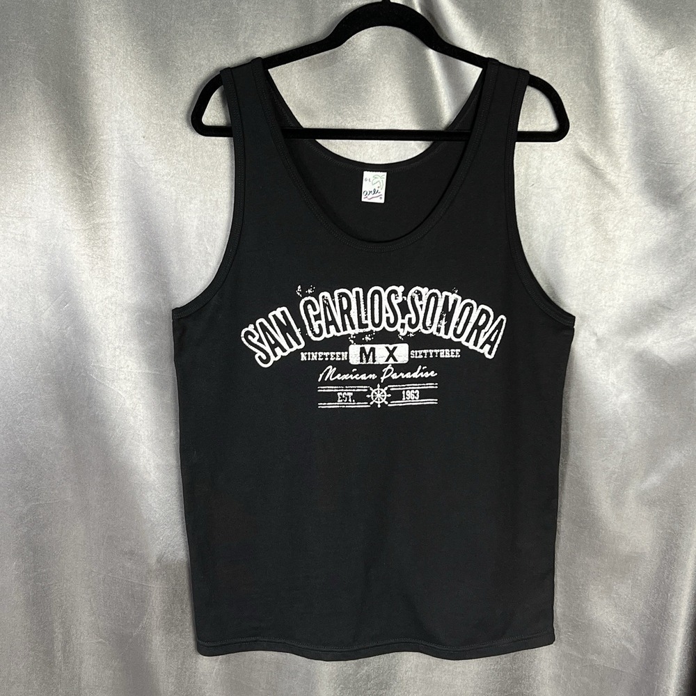 Arli  Sleeveless San Carlos, Sonora Mexico 1963 Graphic Tank Top Women's Size L